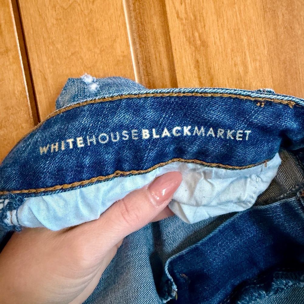 White House Black Market ‘The Skinny Crop’ Embroidered Ankle Jeans Size 10 - Picture 10 of 16